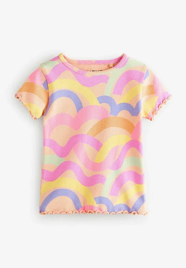 Футболка с принтом Regular fit - short sleeve 5 pack - print t-shirt Next, Rainbow — фото 3