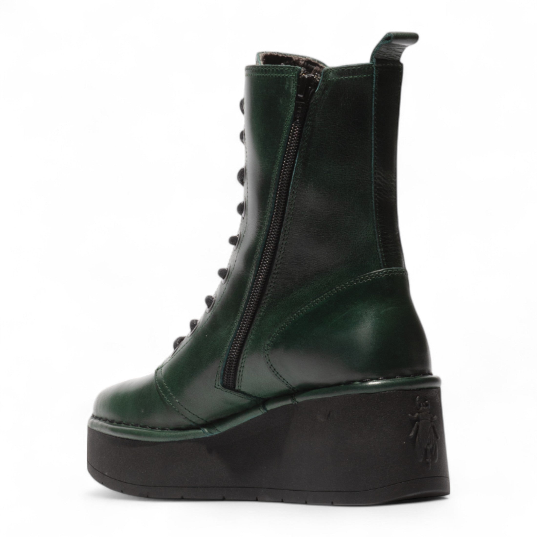 Женские ботинки Fly London HAIT273 на шнуровке с массивной платформой, цвет Petrol Green — фото 4