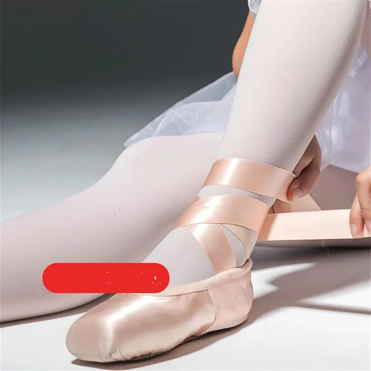 Детские балетки для девочек с лентой GSJNHY, Shoes With Toe Pads — фото 3