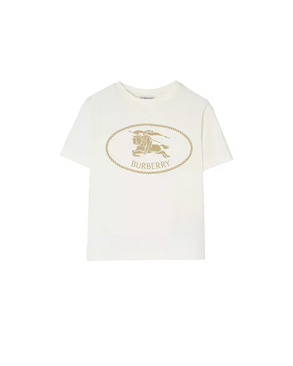Детская футболка с принтом Knight Stamp Burberry, Chalk White