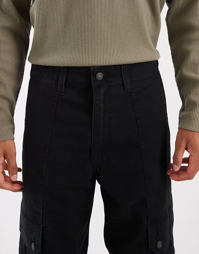 Очень свободные брюки-карго Levi's, черный — фото 4