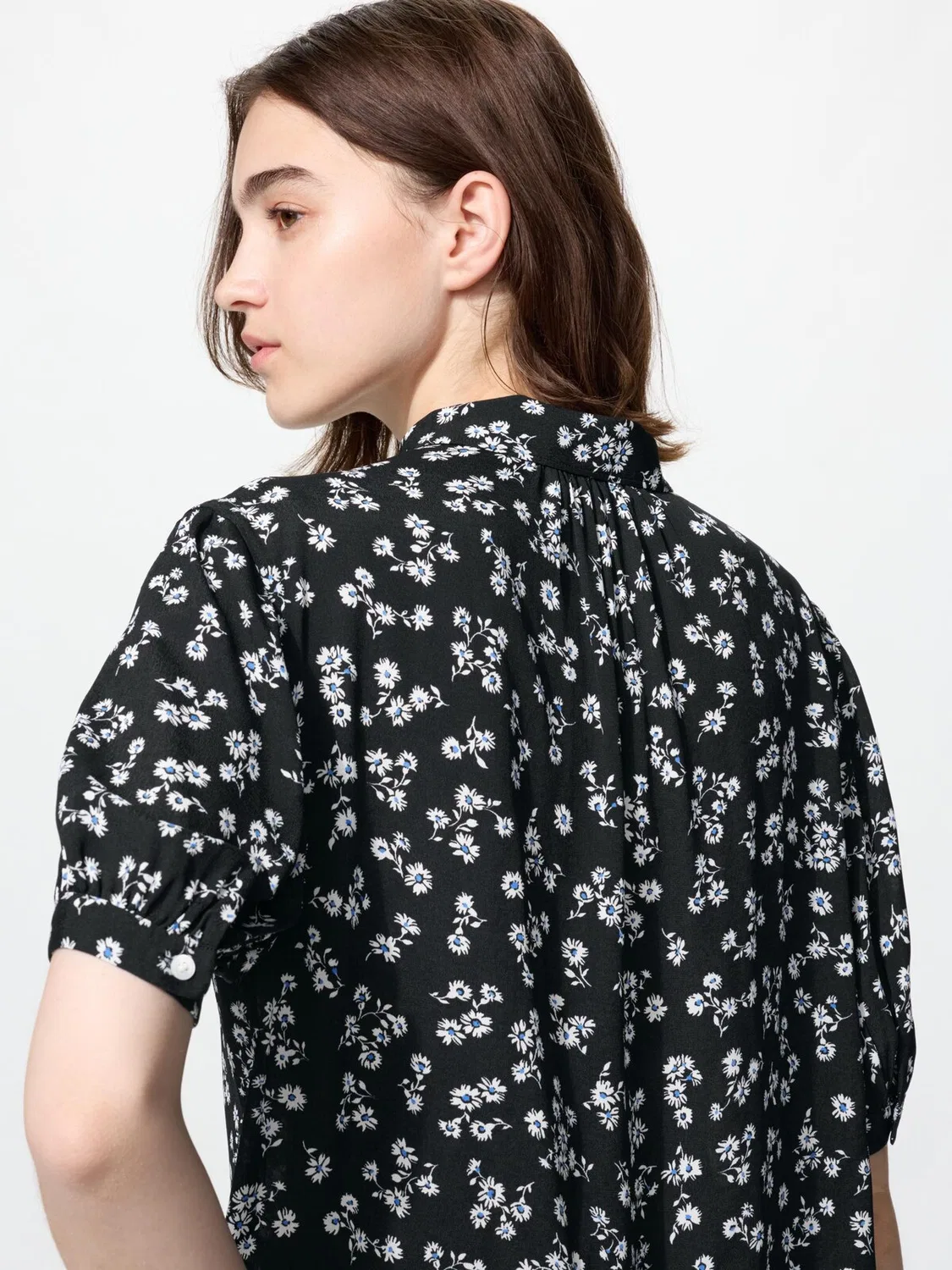 Блузка Uniqlo, женская, черный — фото 4