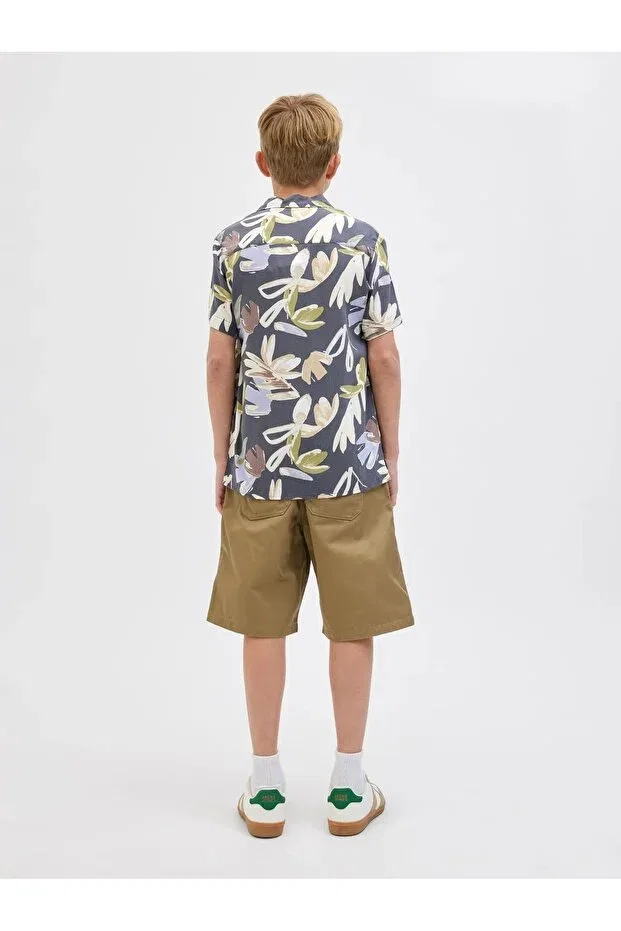Детская рубашка для мальчиков с коротким рукавом Jack & Jones, Gray — фото 2