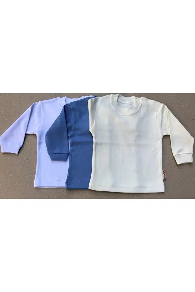 Детское боди-комбинезон с длинным рукавом Bebedino, White, Dark Blue, Cream