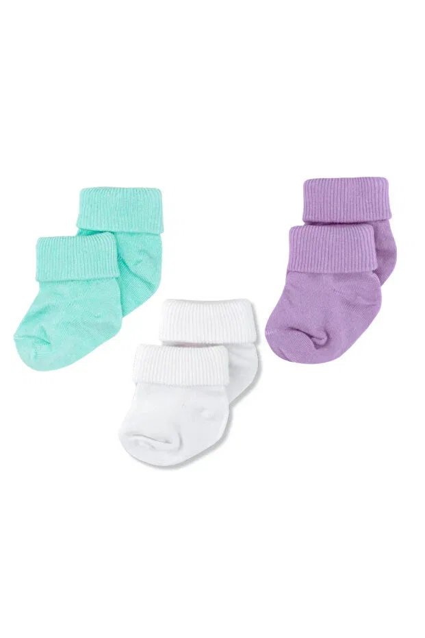 Детские носки для новорожденных хлопковые 3 шт Новогодняя Вечеринка Novibaby, Trendy — фото 3