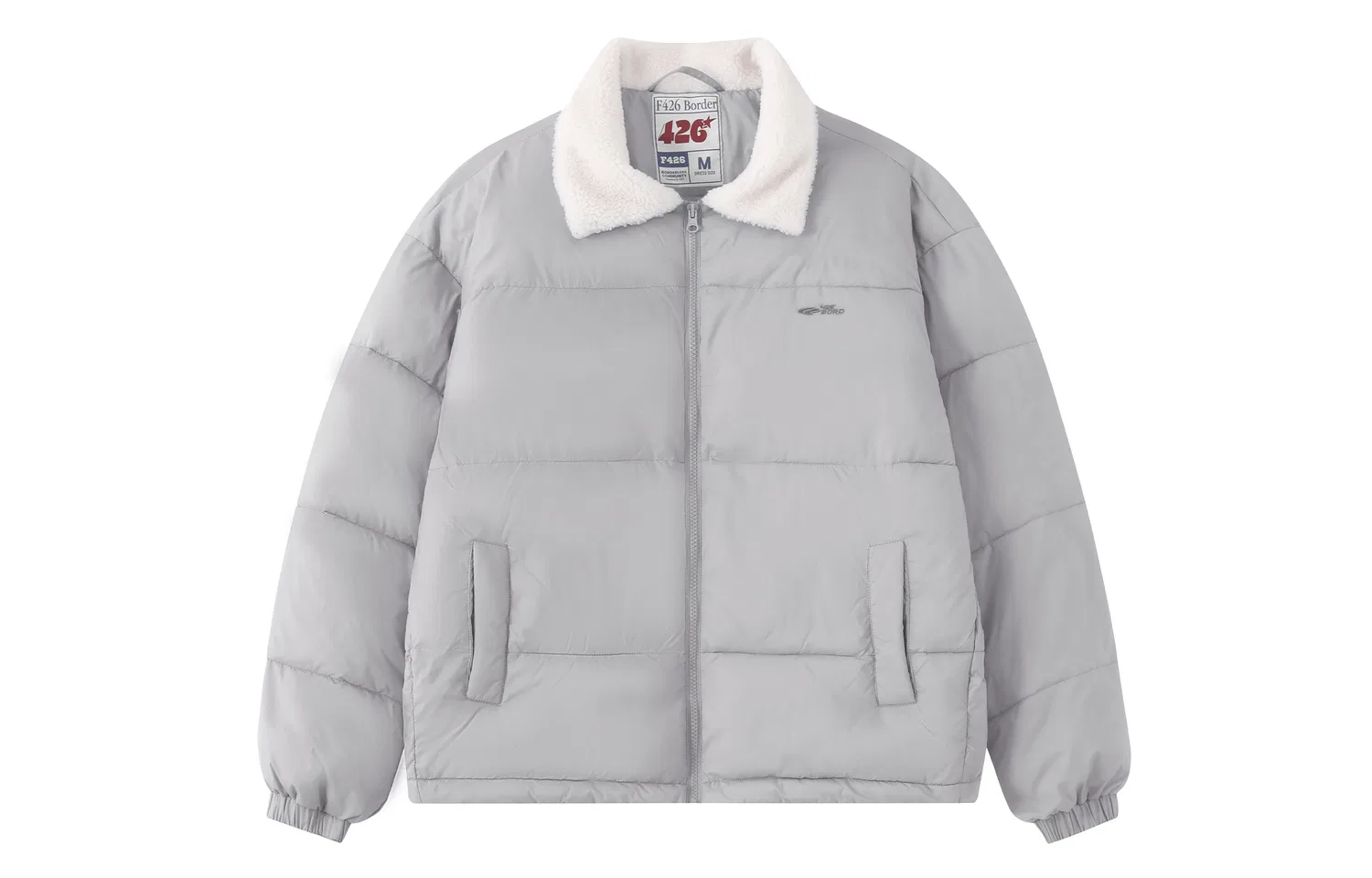 Детский пуховик с отложным воротником Gray F426