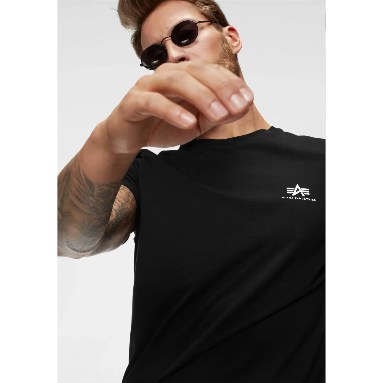 Детская футболка с логотипом Alpha Industries, Black — фото 3