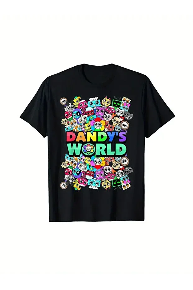 Детская футболка для девочек с принтом Dandy s world costume for kids t-shirt Galashop, Siyah