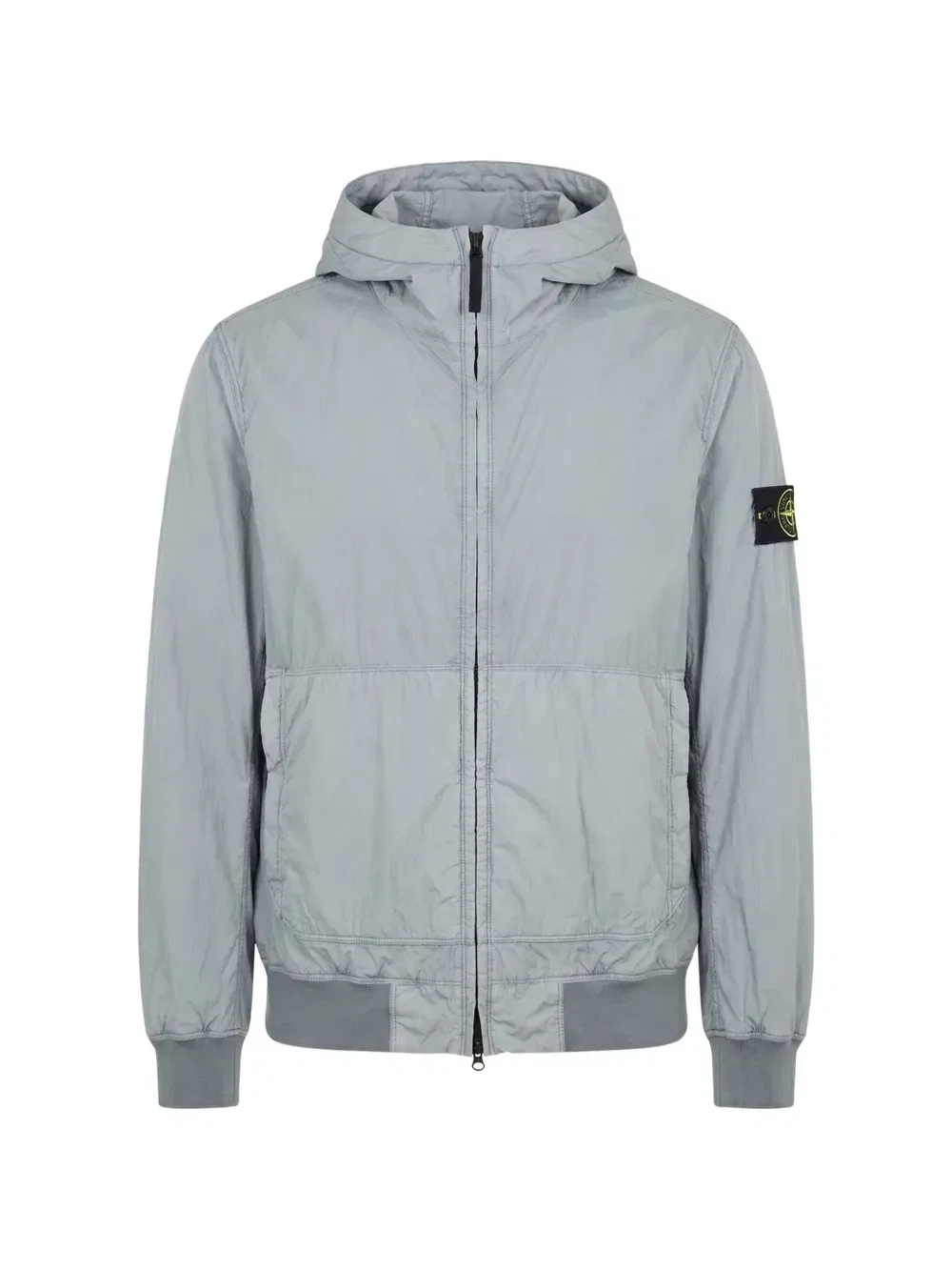 Куртка с капюшоном и логотипом-нашивкой Stone Island, серый