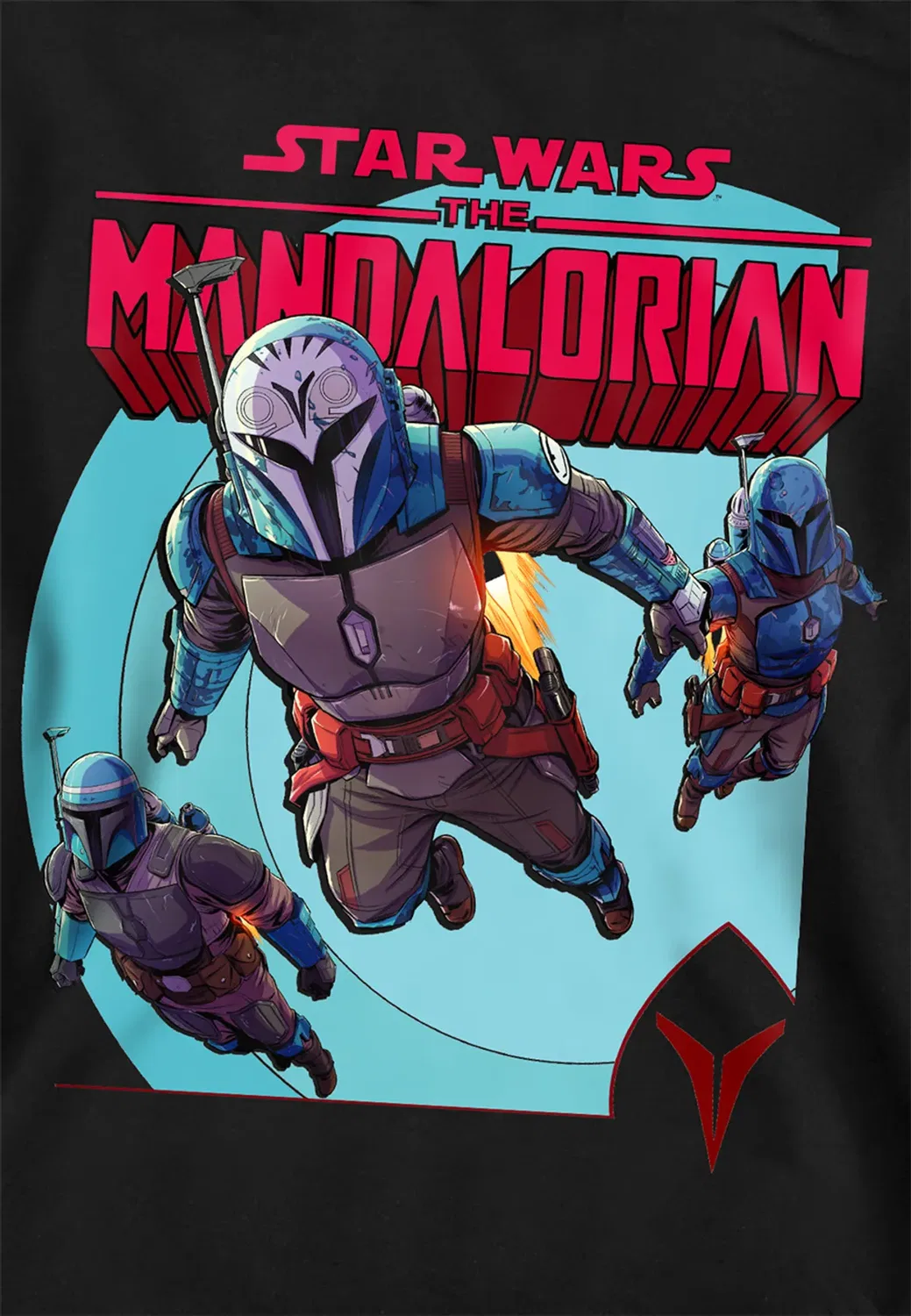 Детский худи The Mandalorians Attack Star Wars - The Mandalorian, Black — фото 2