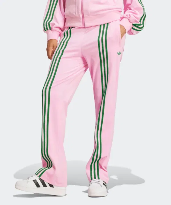 Тренировочные брюки из велюра 70S, Adidas, розовый, зеленый