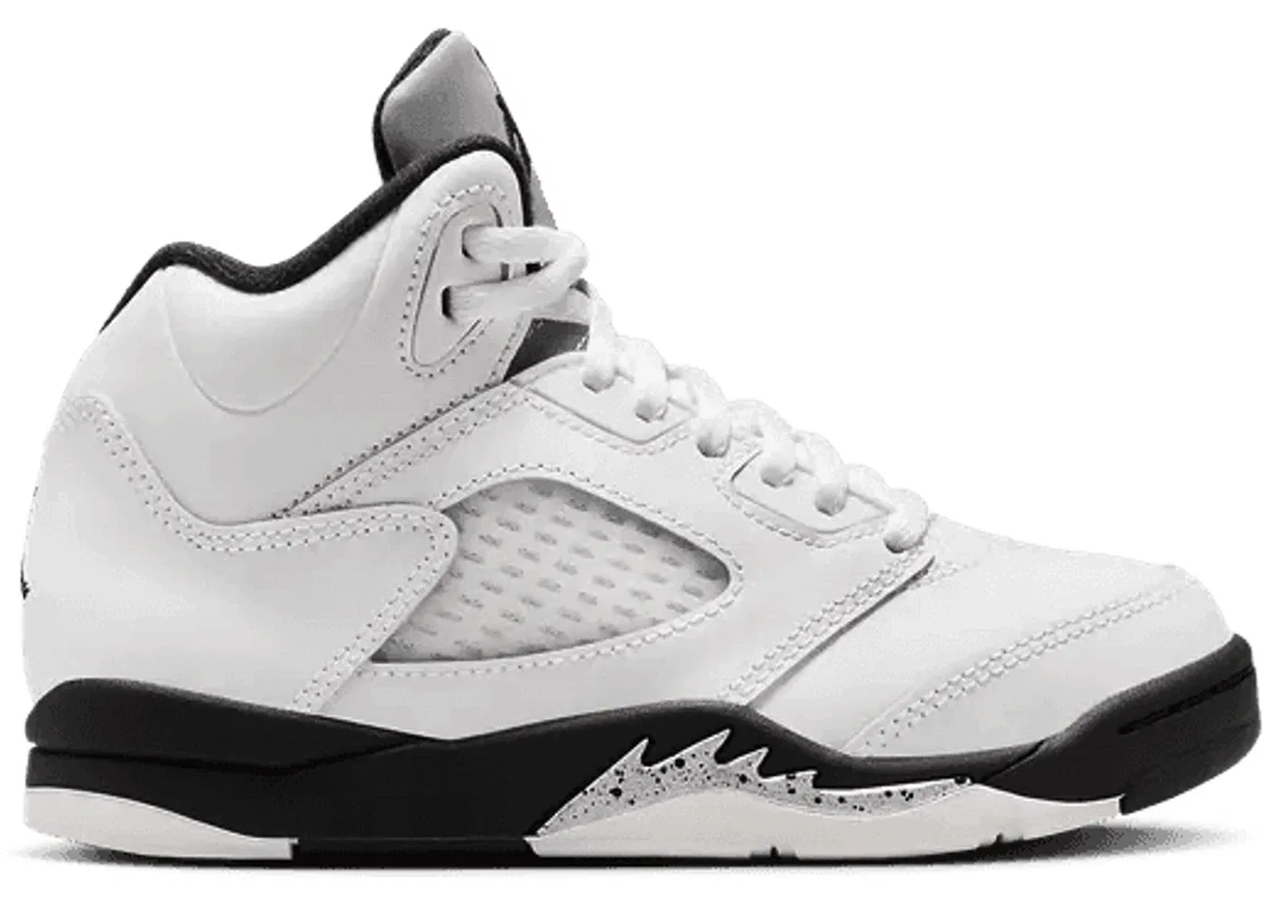 Детские кроссовки Lifestyle Jordan 5 Retro Reverse Metallic Jordan, White/Black/Sail/Metallic Silver