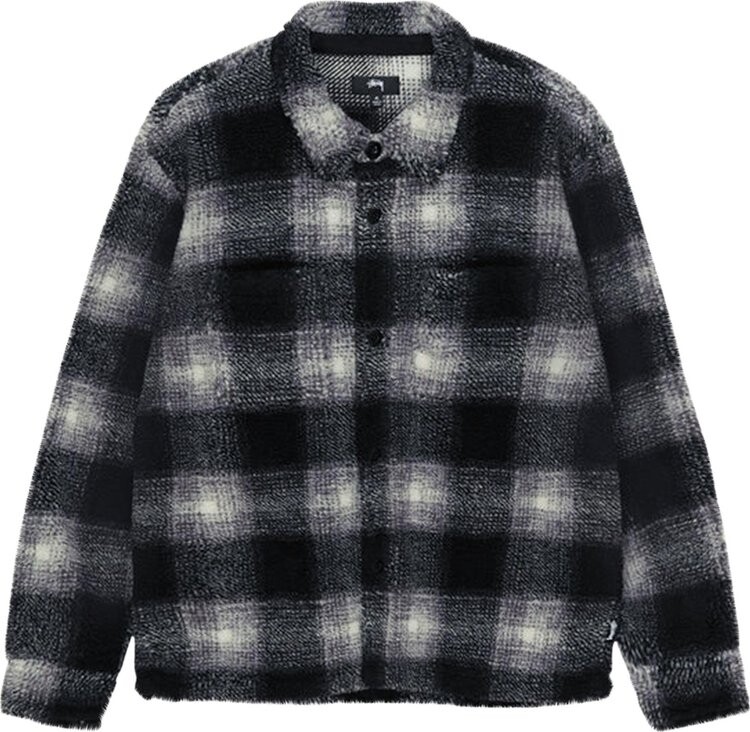 

Рубашка Stussy Plaid Sherpa Shirt 'Black', черный