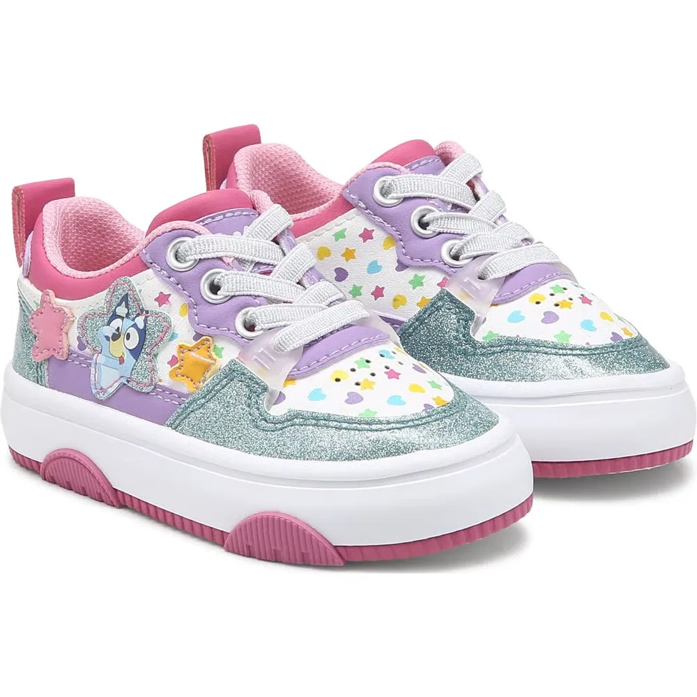 Детские синие кроссовки для малышей Bluey, Pink/Purple/Blue