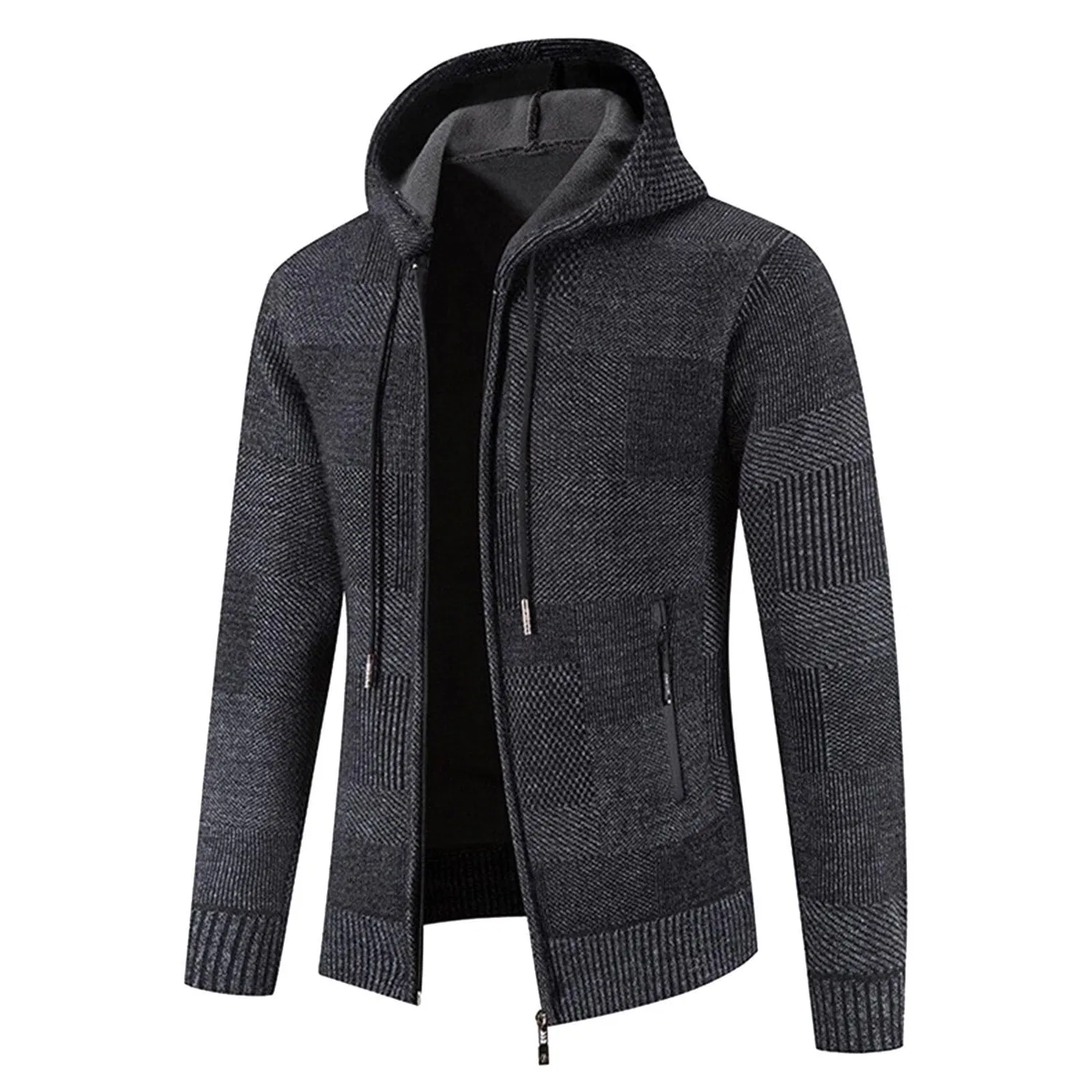 Мужское зимнее пальто с длинным рукавом Winter Coat, Dark Grey #3