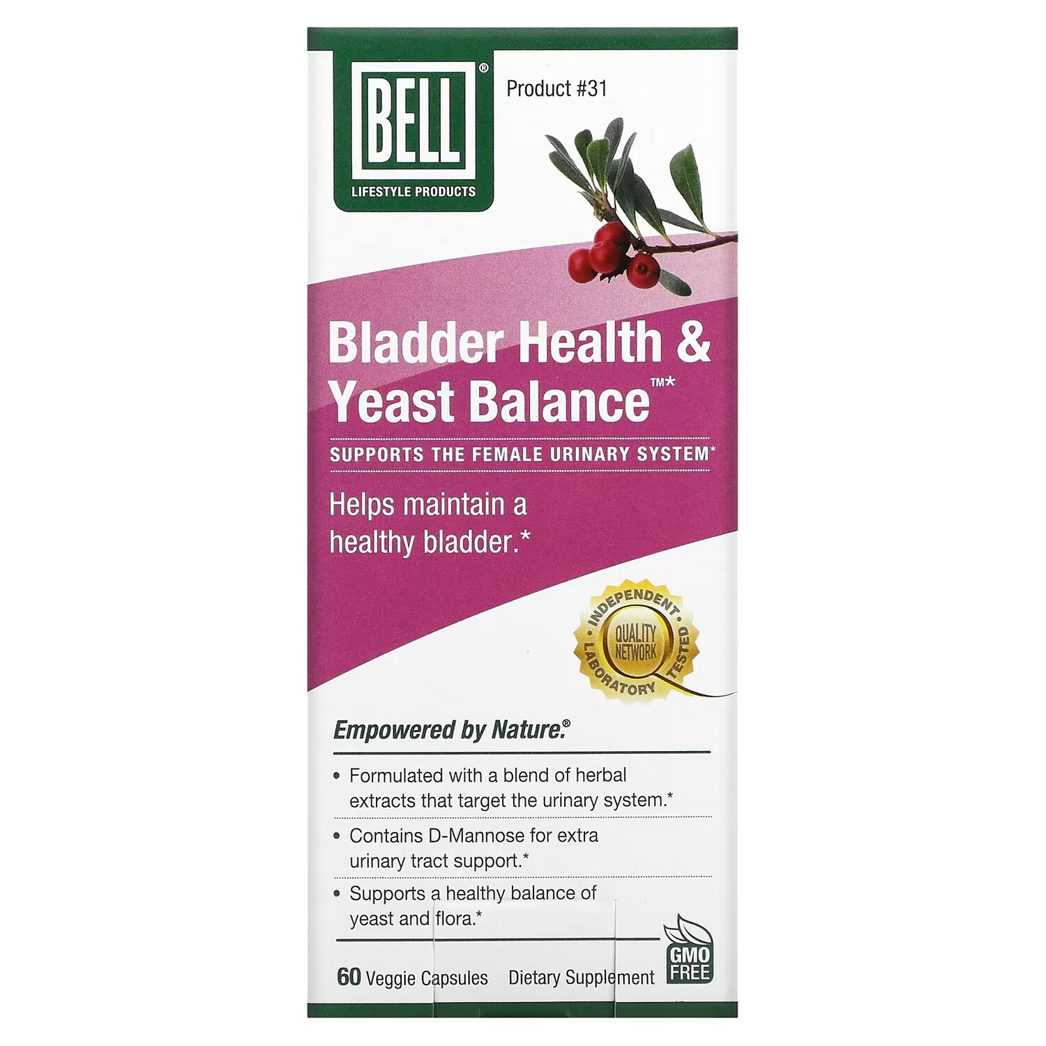 

Bell Lifestyle Серия Master Herbalist Здоровье мочевого пузыря и дрожжевой баланс, 60 капсул