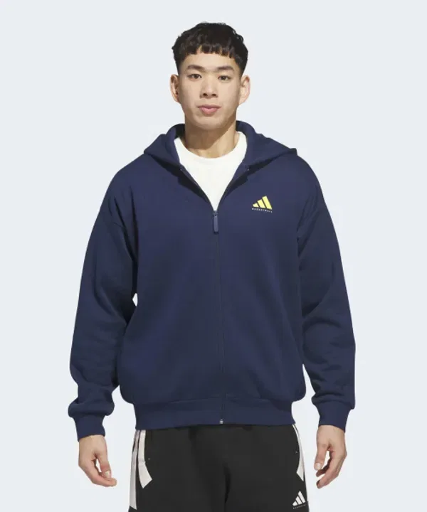 Худи-бомбер баскетбольный, Adidas, ночной индиго — фото 3