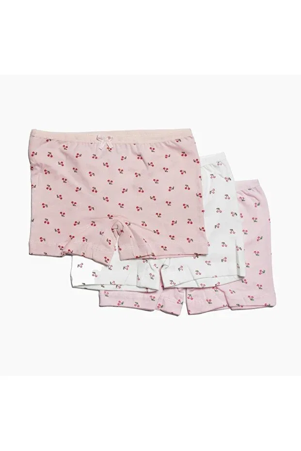 Детский комплект боксеров для девочек с принтом Cherry Pattern Assortment Obje, Asorti — фото 4