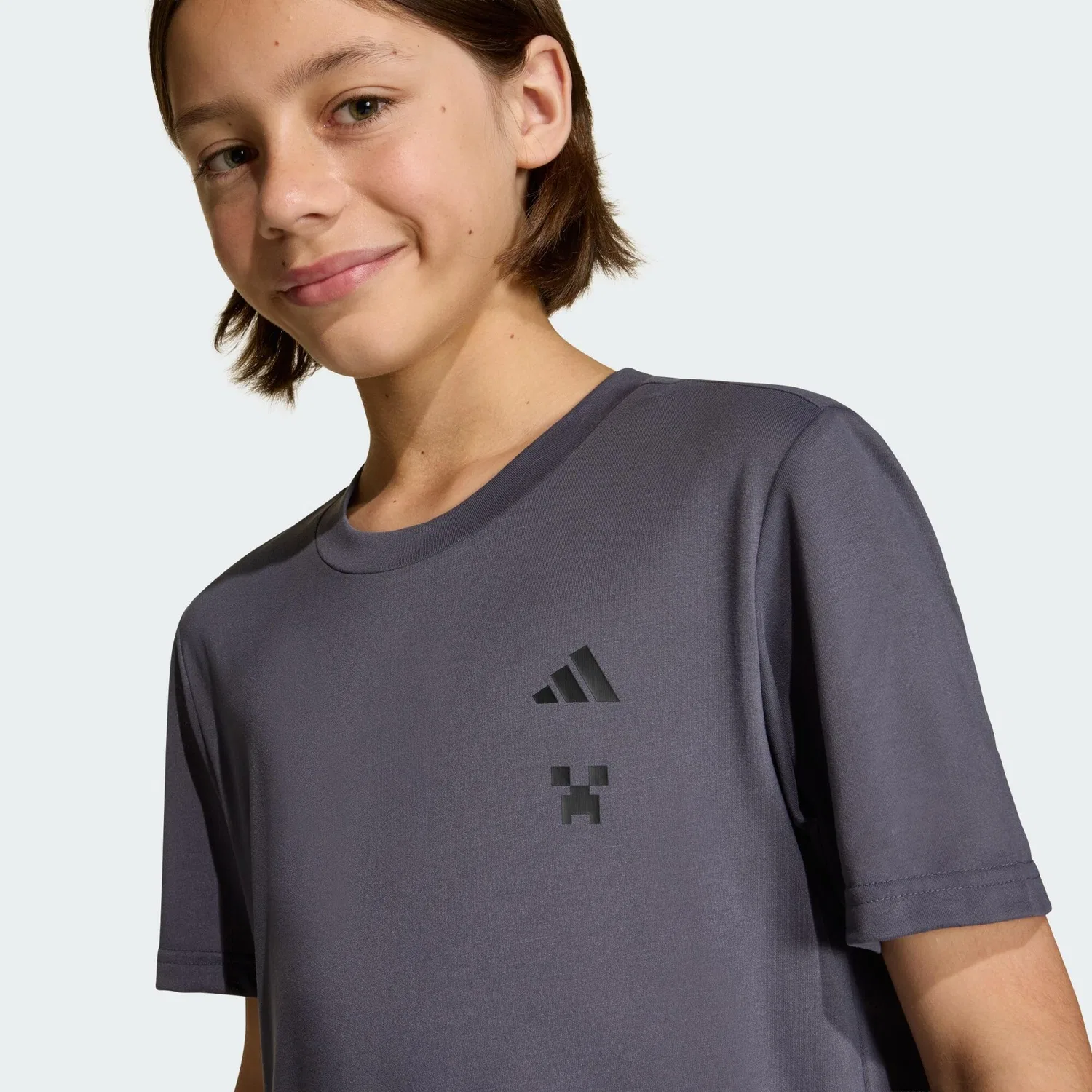 Детская футболка с принтом Minecraft Trainings-T-Shirt Adidas, Darkgrau — фото 4