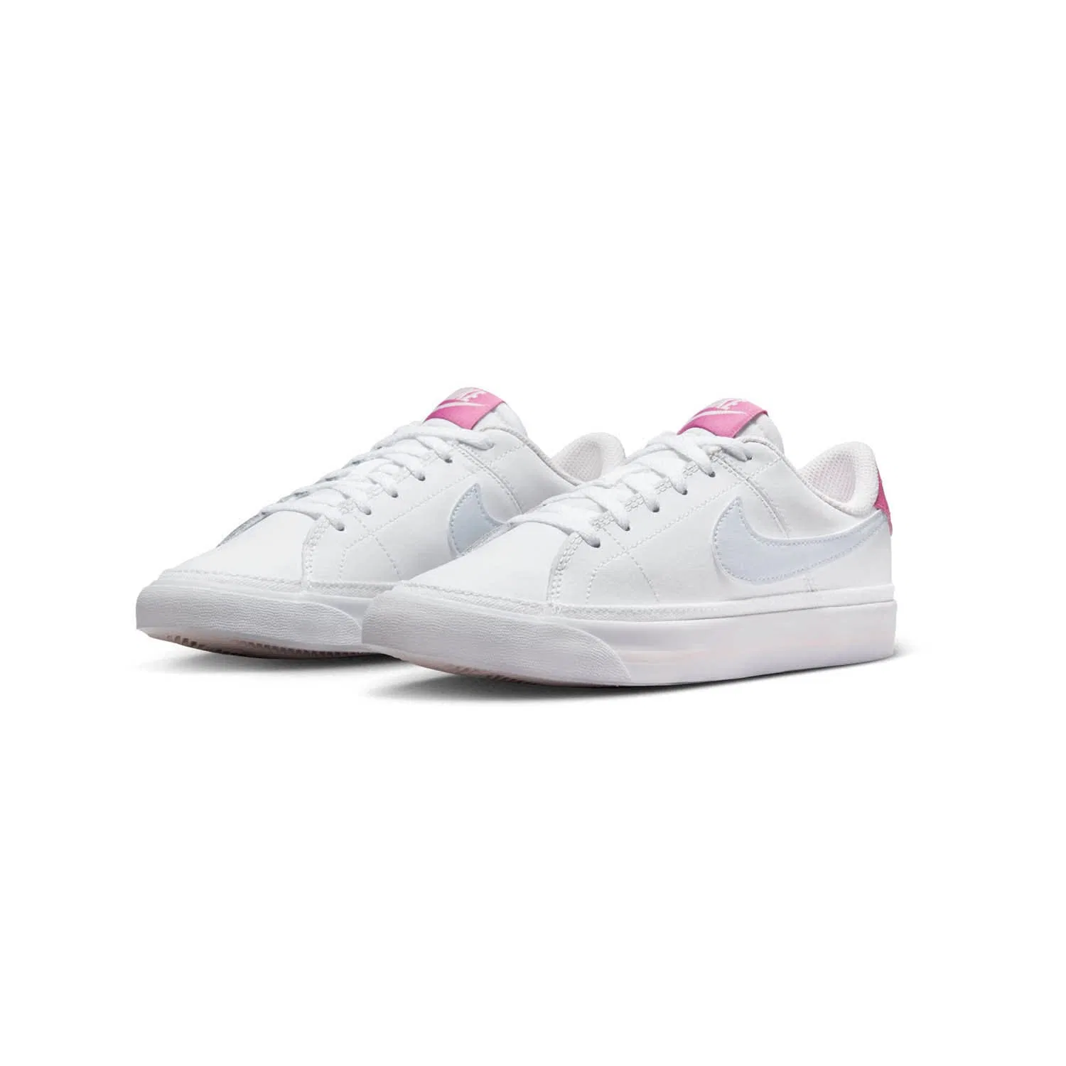 Детские кроссовки для мальчиков с закрытым носком NIKE Court Legacy NIKE, White Football Grey Cosmic Fuchsia — фото 2
