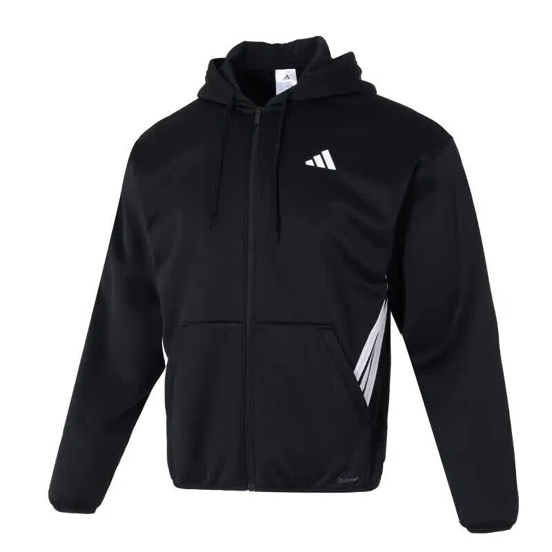 Куртка Adidas черная с капюшоном для мужчин