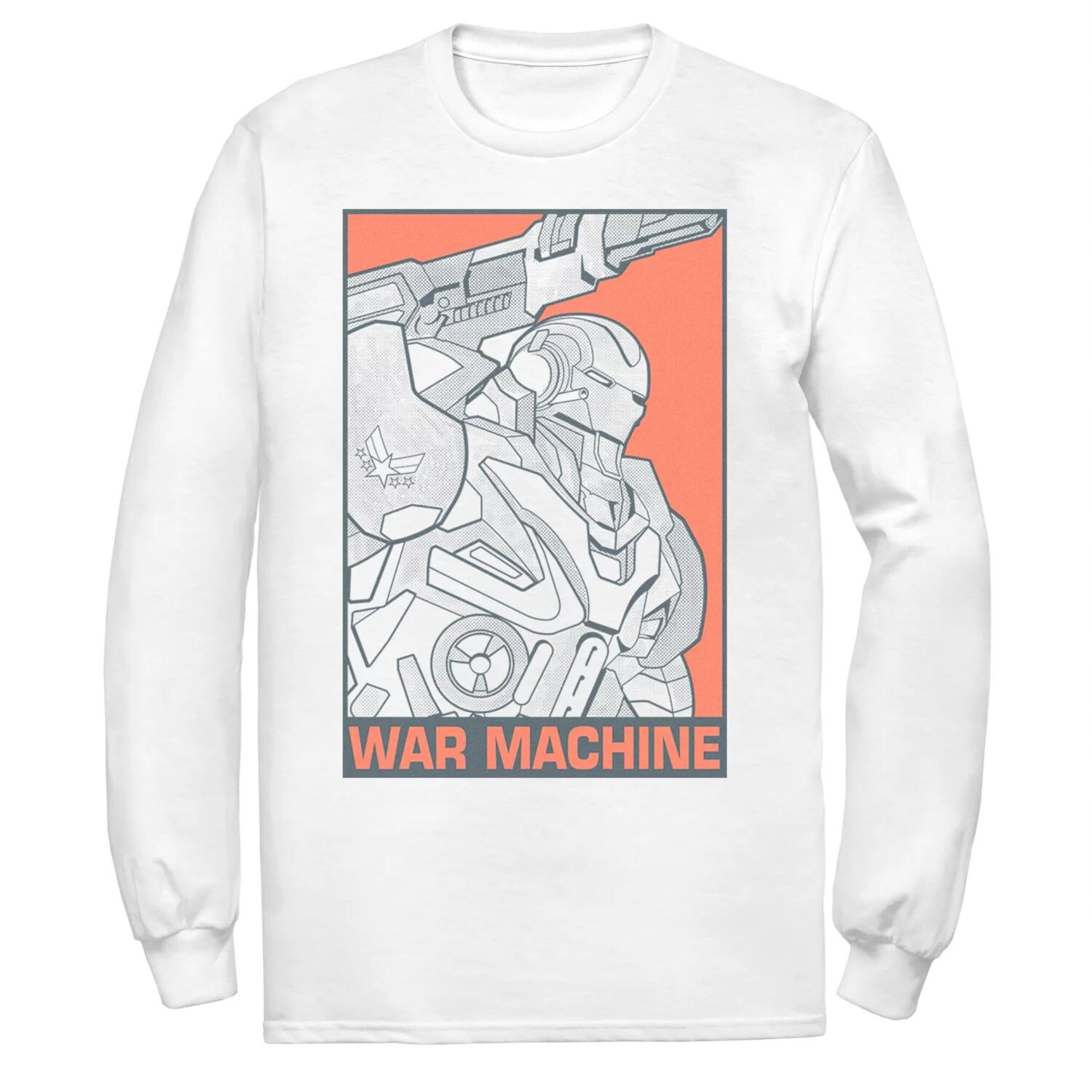 

Мужская футболка с плакатом Marvel Avengers Pop War Machine Licensed Character