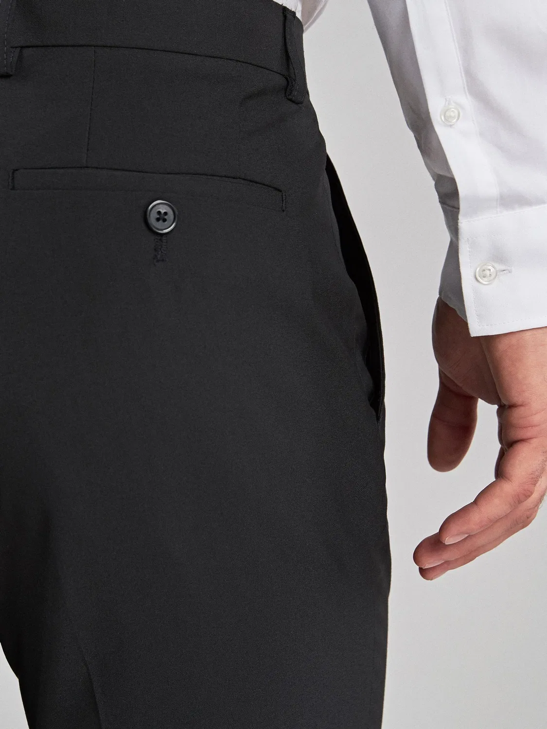 Брюки узкие стрейч Black Skinny Fit Stretch Smart Next, черный — фото 4