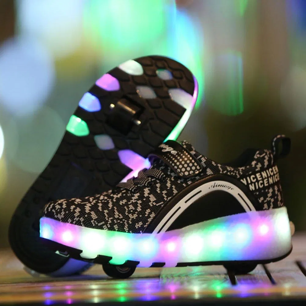 Детские кроссовки со светодиодной подсветкой DHX, Black — фото 4