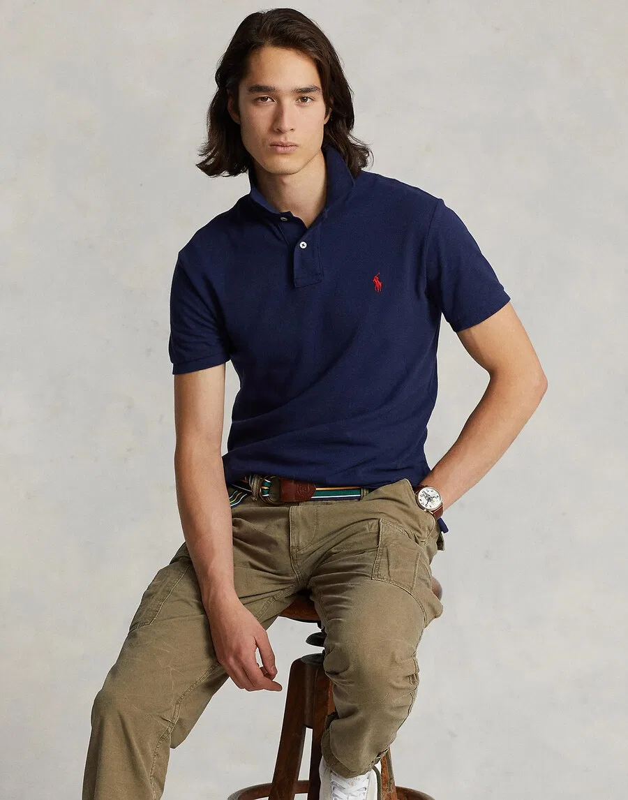 Рубашка Polo Ralph Lauren темно-синего цвета — фото 3