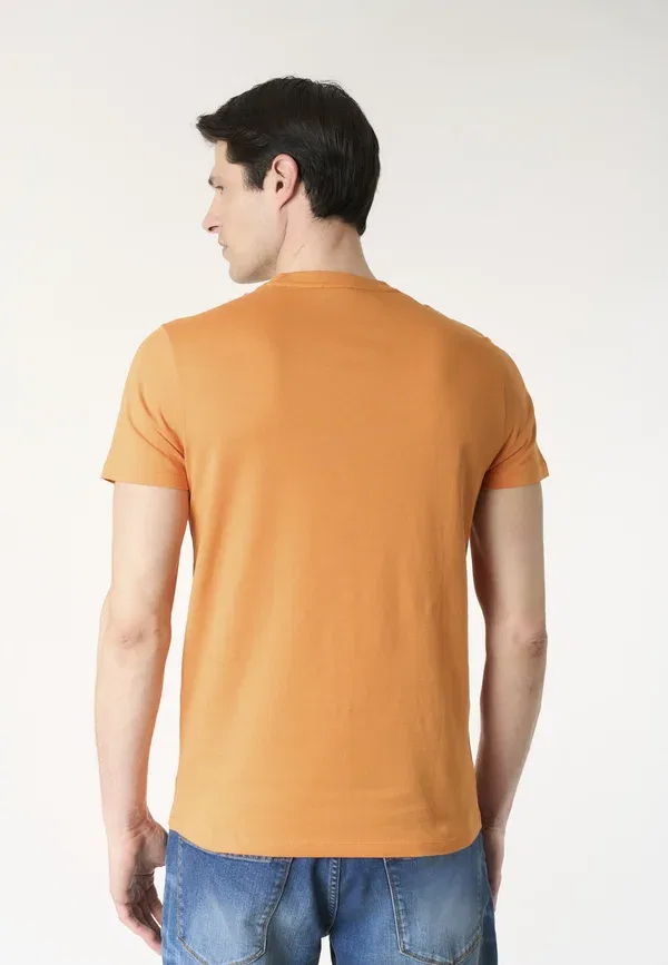 Футболка хлопковая Basic t-shirt U.S. Polo Assn., Arancio, оранжевый — фото 3