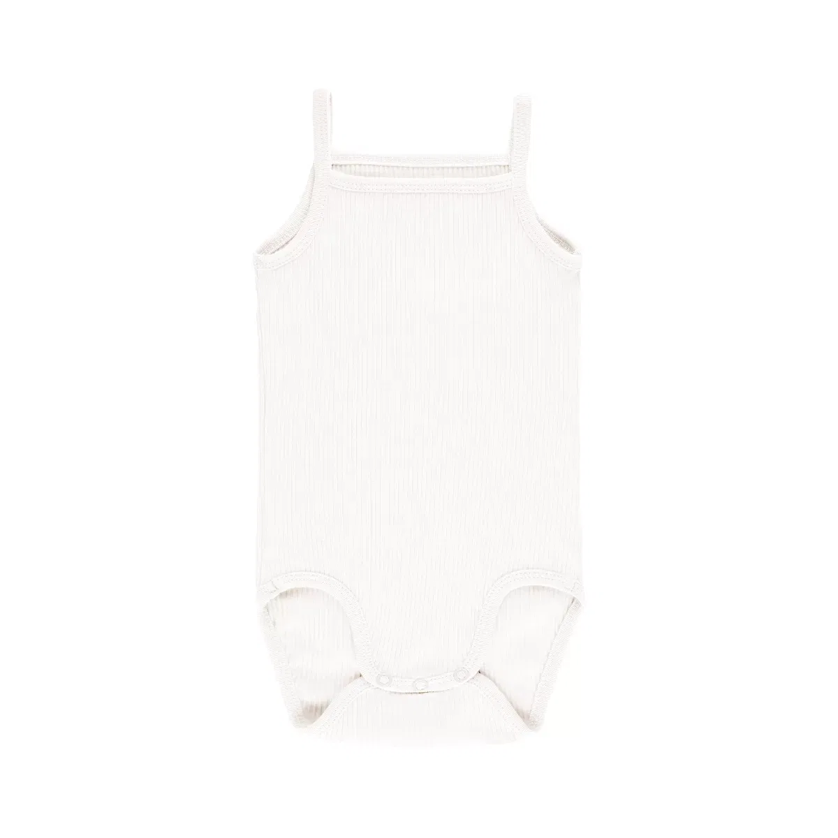 Детское боди-майка хлопковое ребристое Ely's & Co., Boys Ivory Spaghetti Straps — фото 3