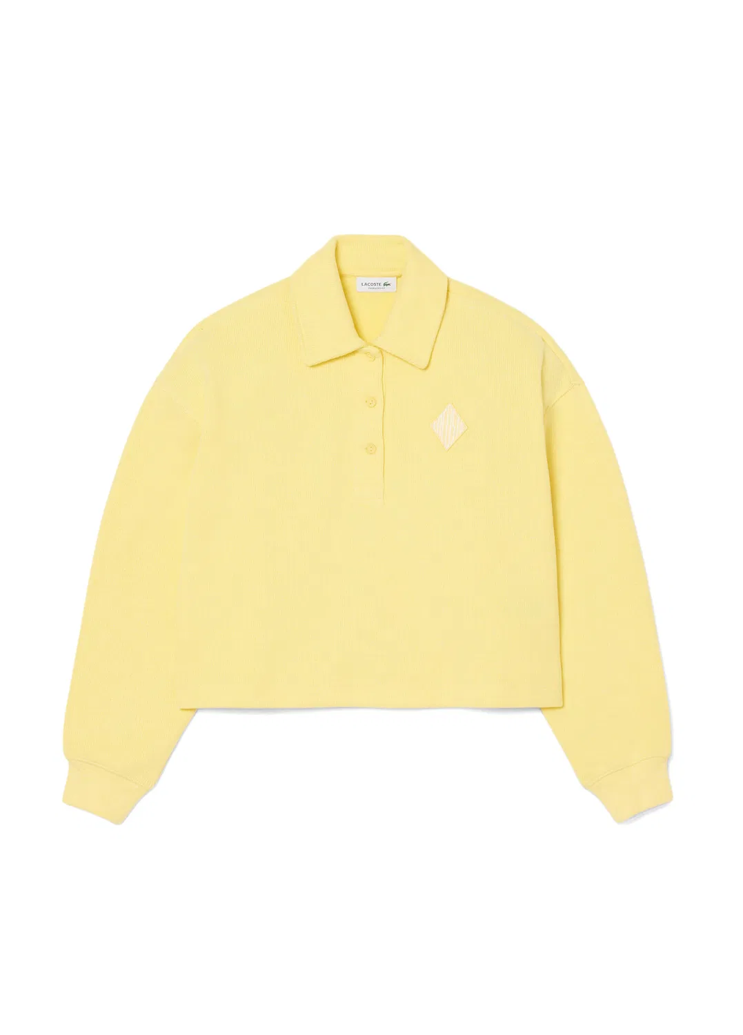 Женский свитшот Lacoste, желтый, с ретро-логотипом