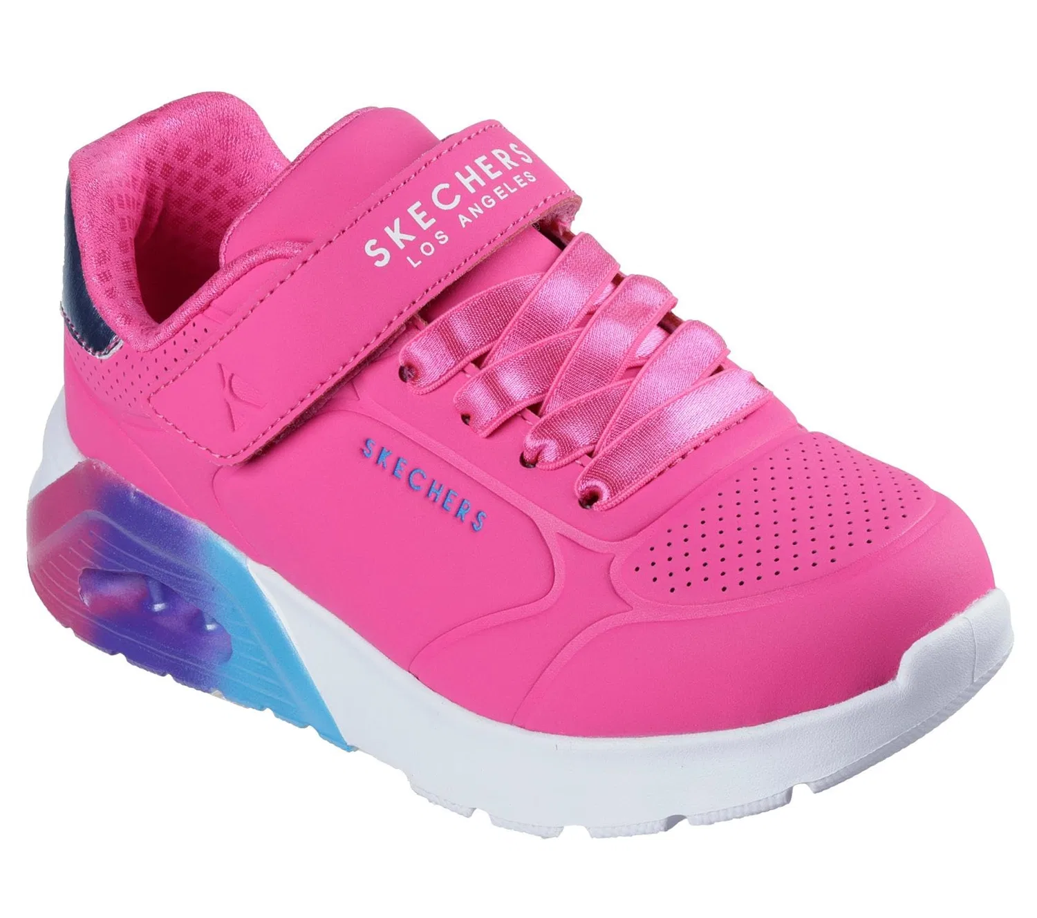 Детские кроссовки для девочек Skechers, Hot Pink Synthetic Multi Trim — фото 4