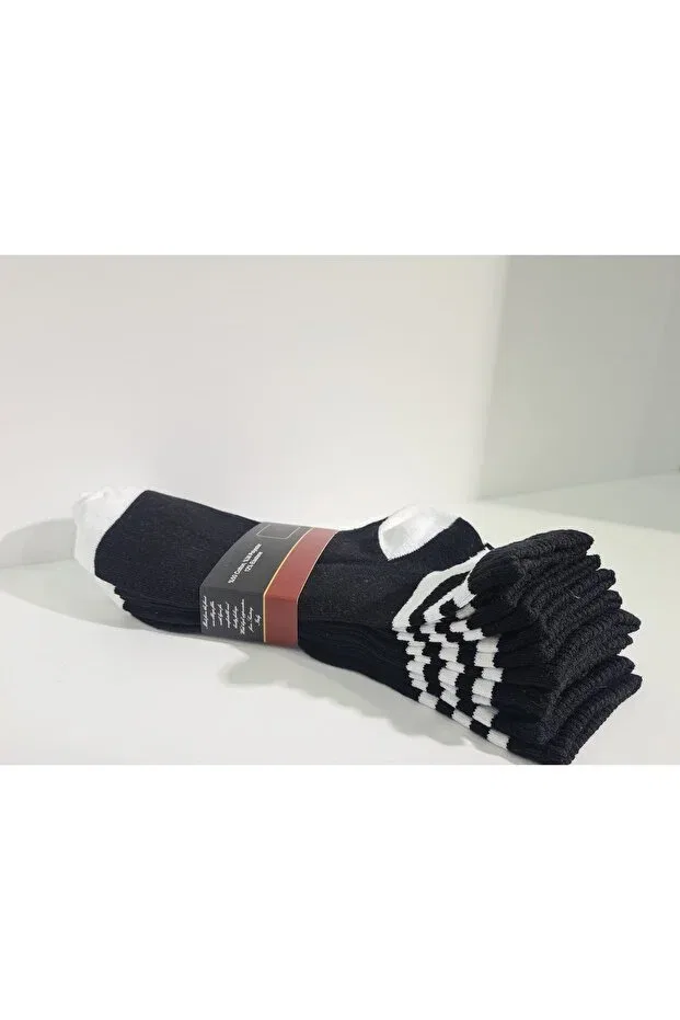 Детские носки с полосками модель Unisex 6-piece striped cotton socks Bazz Plus, Black — фото 2