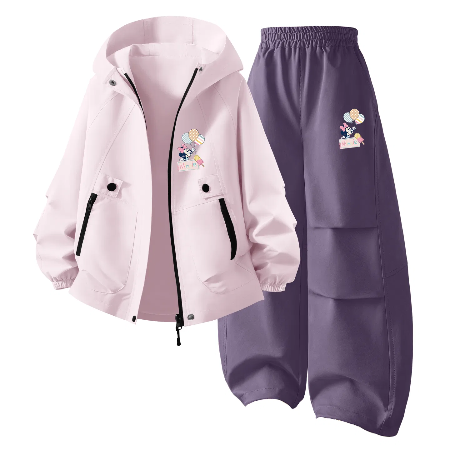 Детский спортивный комплект с капюшоном Silicone Balloons K Cherry Blossom Pink+Silicone Balloons K Van Gogh Purple Disney, Silicone Balloons K Cherry Blossom Pink+Silicone Balloons K Van Gogh Purple