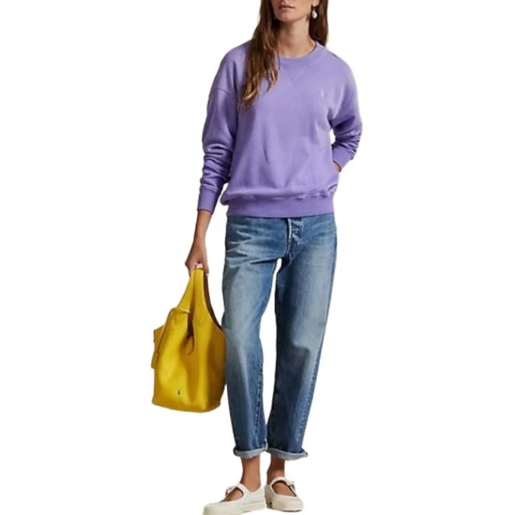 Женский свитер свободного кроя Purple Polo Ralph Lauren — фото 3