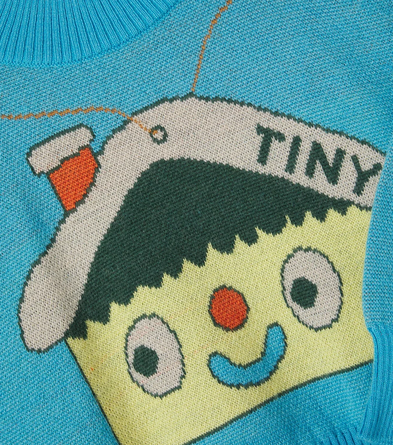 Свитер шерстяной Tinycottons Smiley Cottage, синий — фото 3