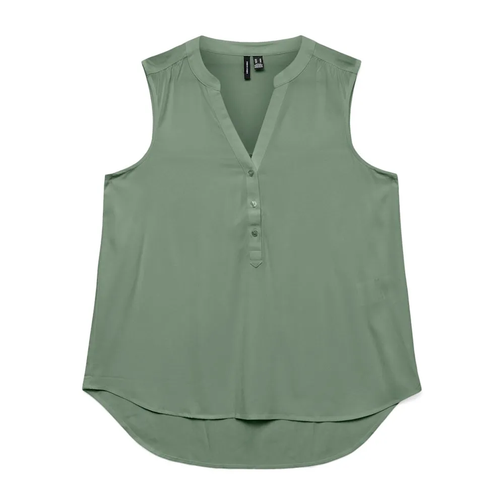 

Футболка Vero Moda Bella sleeveless V neck, зеленый