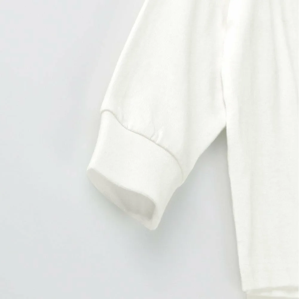 Свободная однотонная футболка с длинными рукавами Branshes, off white — фото 3