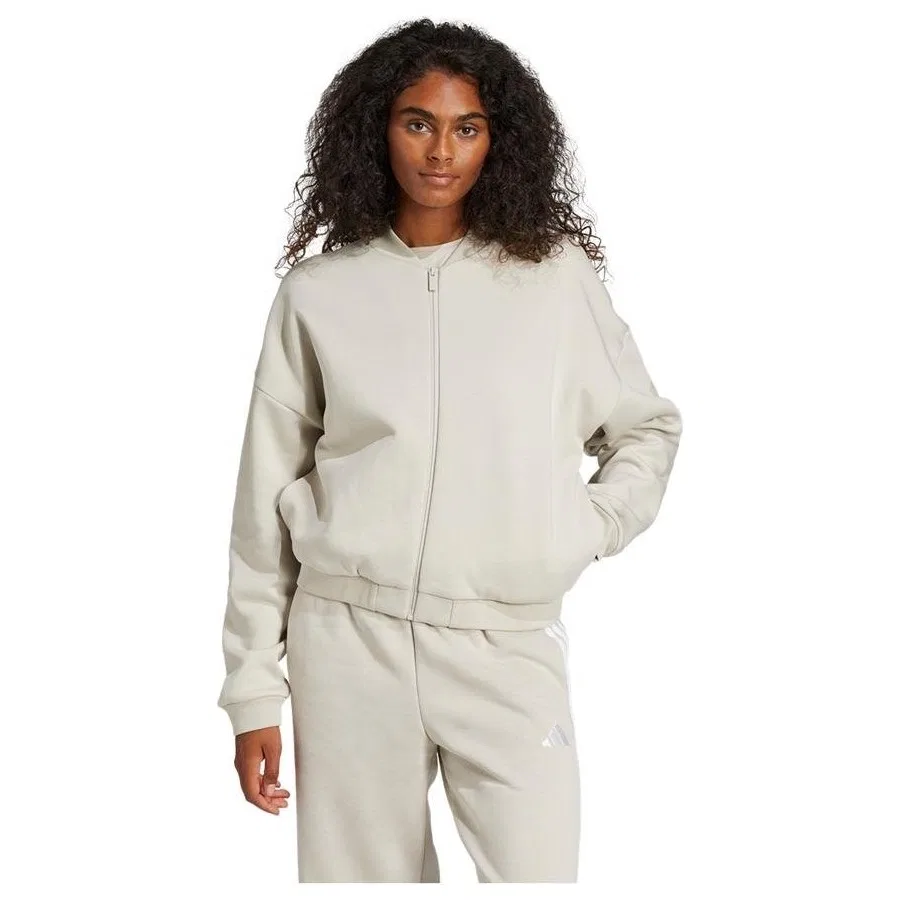 Женская куртка-бомбер с длинным рукавом adidas W Sl+ Fl Bomber JD9972, Бежевый — фото 3