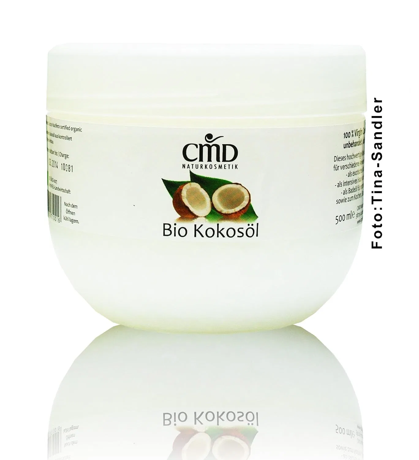 Масло кокосовое органическое CMD Naturkosmetik, 500 мл — фото 2