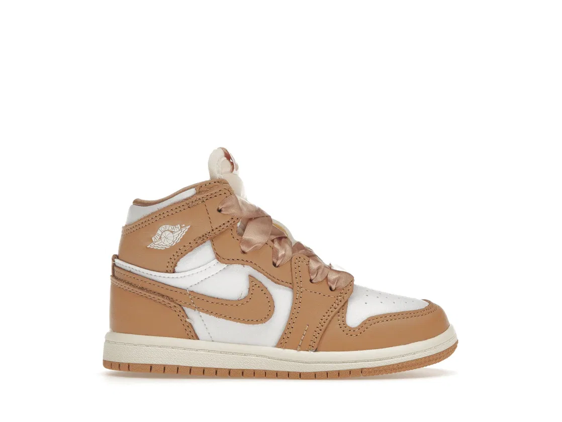 Детские кроссовки повседневные Jordan 1 Retro High OG Jordan Praline/White/Sail