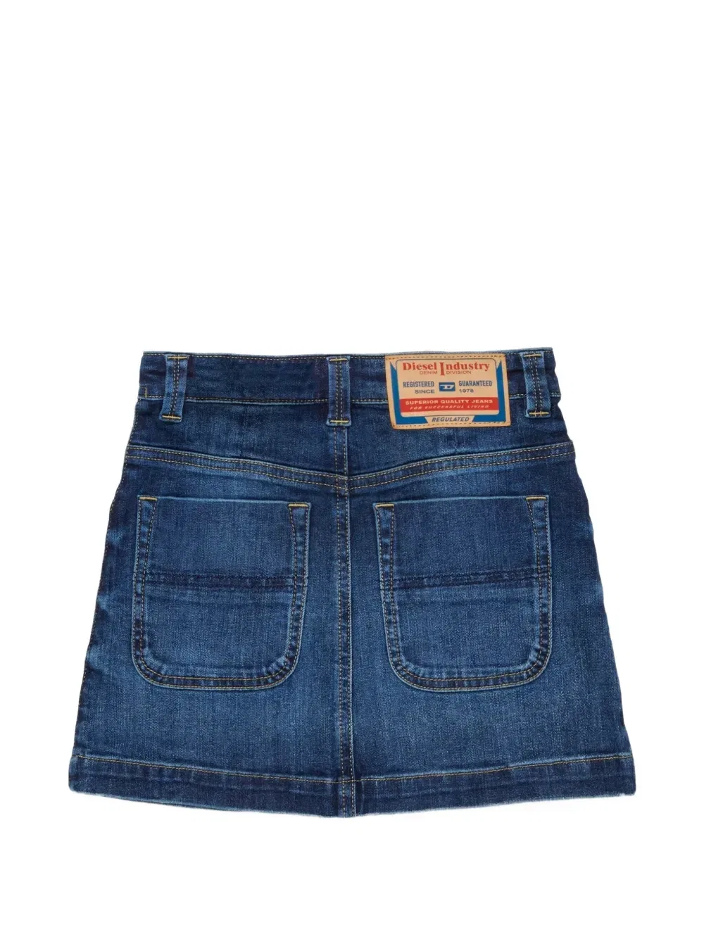 Мини-юбка с выцветшим эффектом Diesel Kids, синий — фото 2