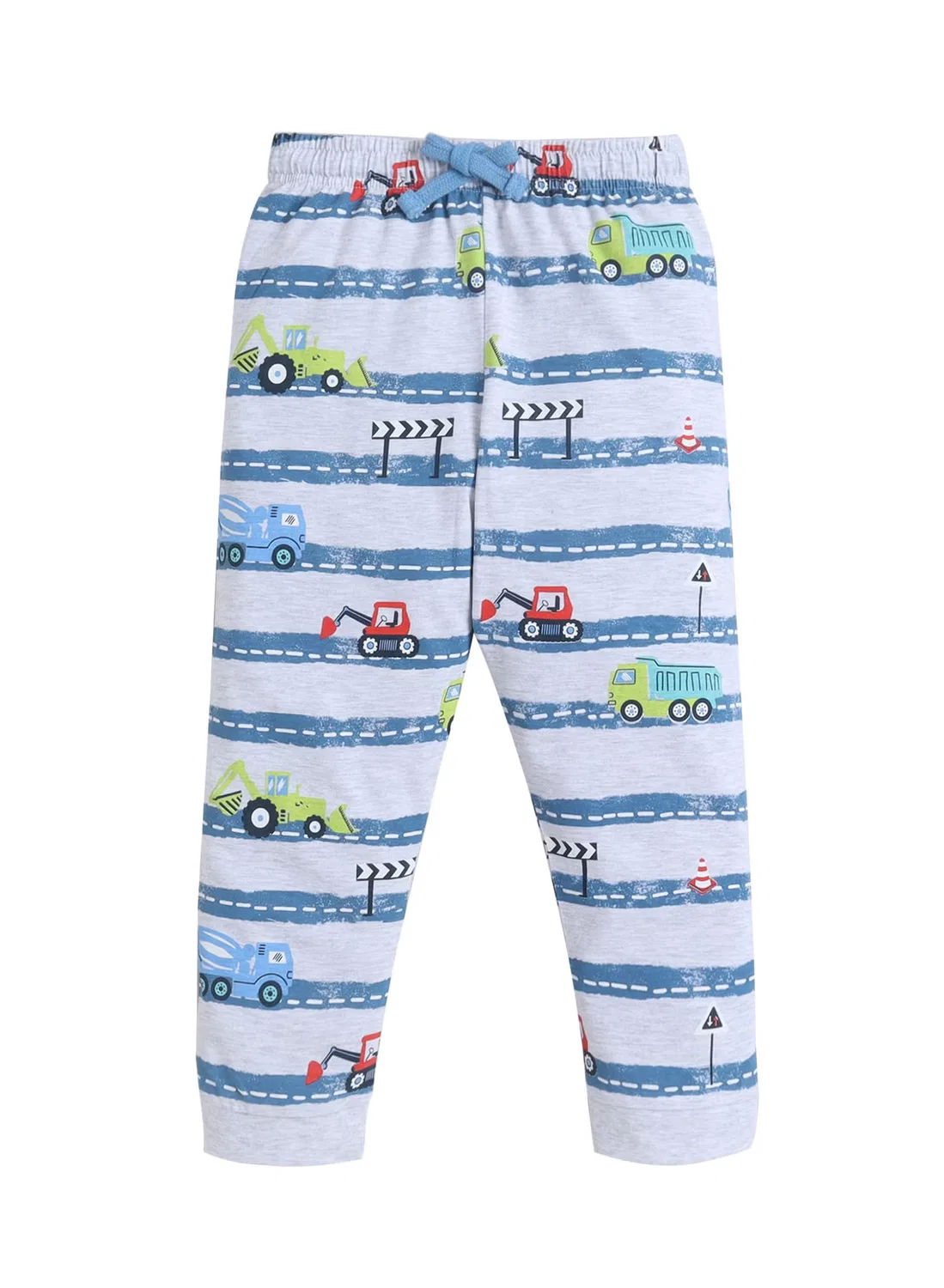 Комплект пижамы с принтом машинок, модель Boys Car Print, Victor And Jane, синий — фото 4