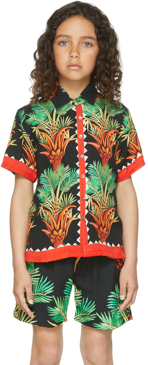 

SSENSE Exclusive Kids Черная рубашка с короткими рукавами и финиковой пальмой Endless Joy, Черный, SSENSE Exclusive Kids Черная рубашка с короткими рукавами и финиковой пальмой Endless Joy