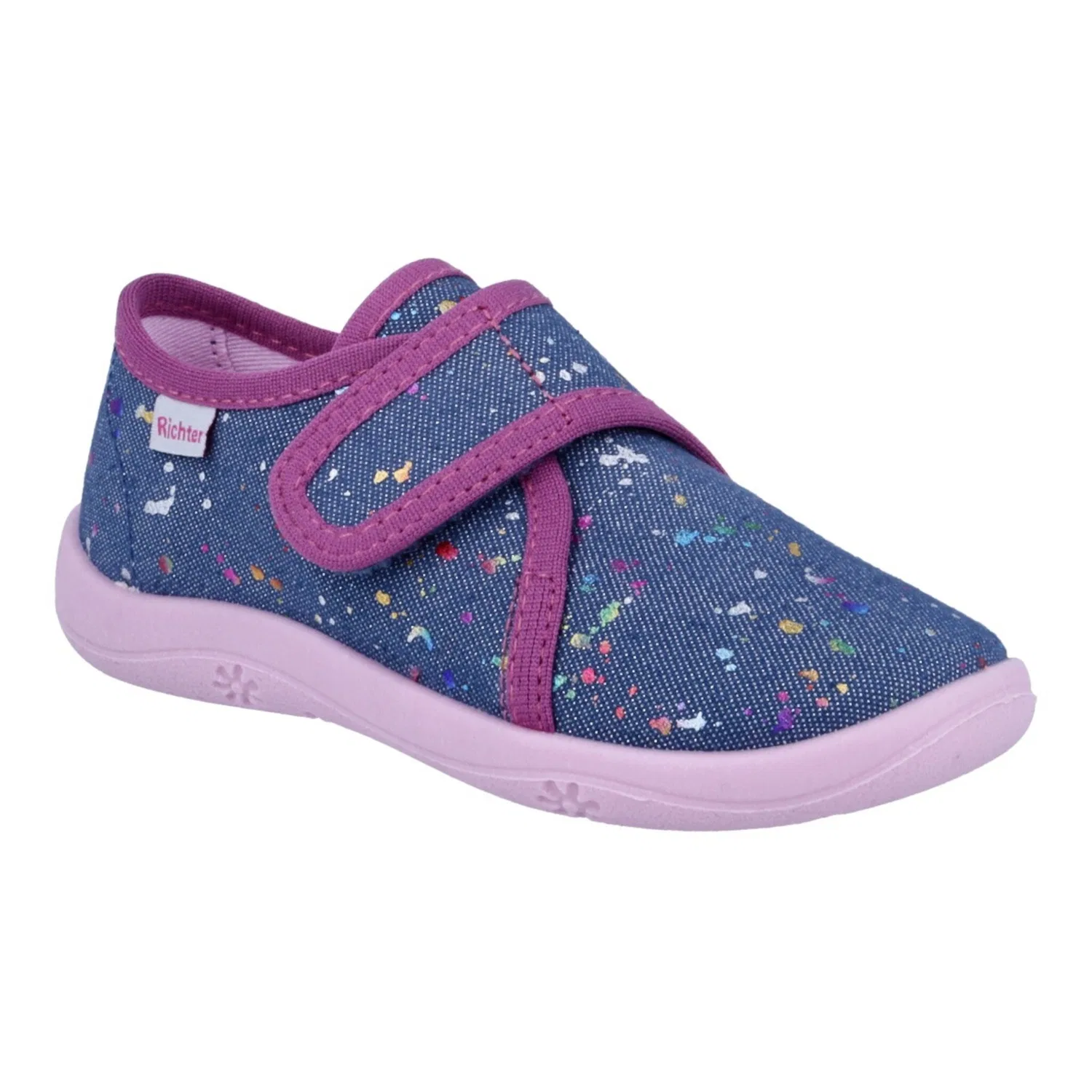 Детские тапочки с логотипом Richter, Blue-Pink