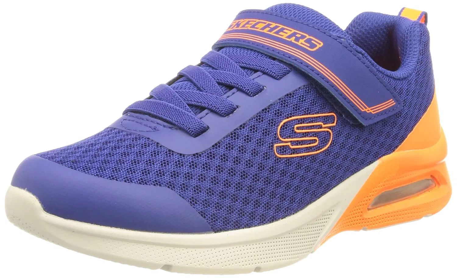 Детские кроссовки для мальчиков с принтом Microspec Max Gorvix Skechers, Royal Textile Orange Trim