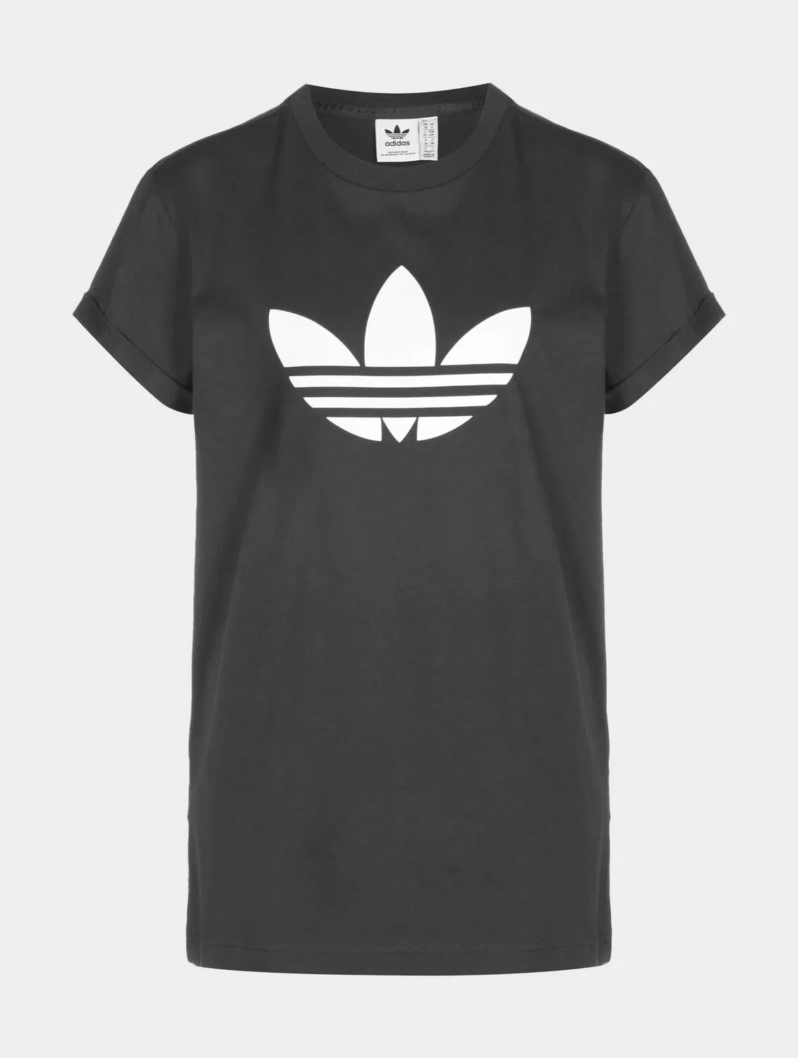 Женская длинная футболка adidas, Carbon — фото 3