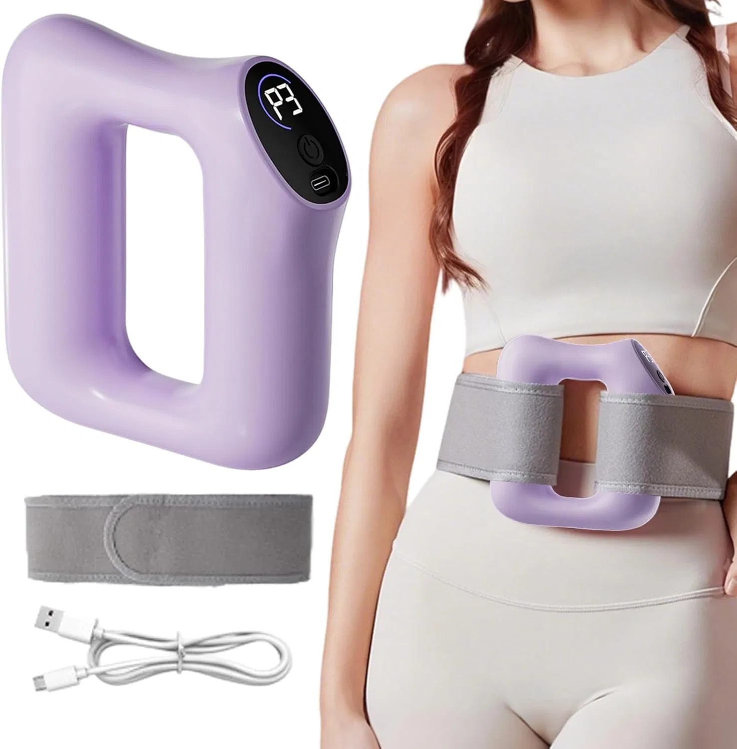 Массажер для тела антицеллюлитный Generisch, USB, фиолетовый