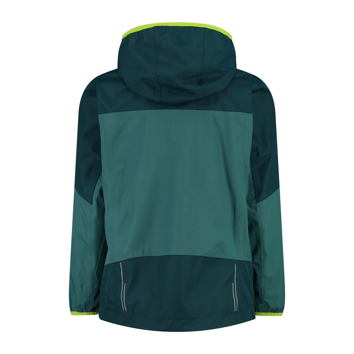 Детская ветрозащитная куртка Kid Jacket Fix Hood Cmp, Grun Gelb Turkisblau — фото 2